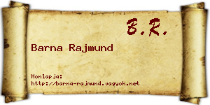 Barna Rajmund névjegykártya