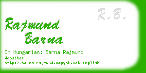 rajmund barna business card
